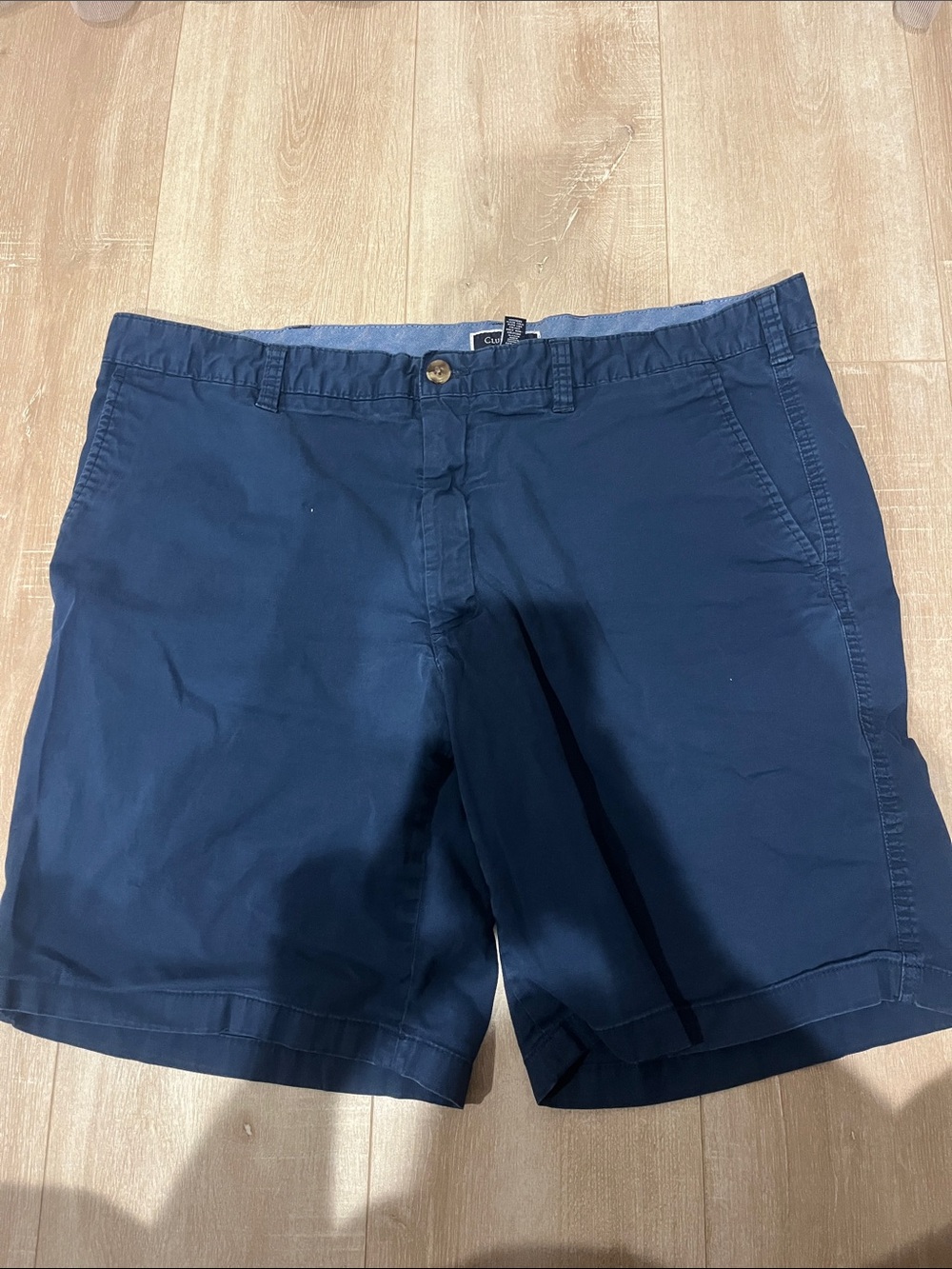 Club Room Navy Flat-Front Men's Shorts